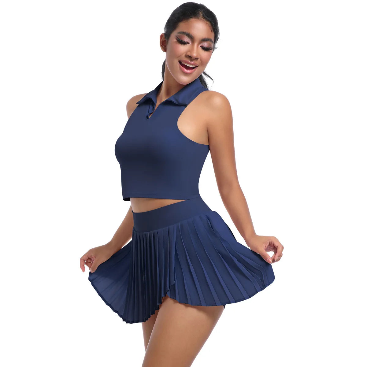 Women's Active Set – Yoga Top and Skirt, Quick-Dry Sports Outfit