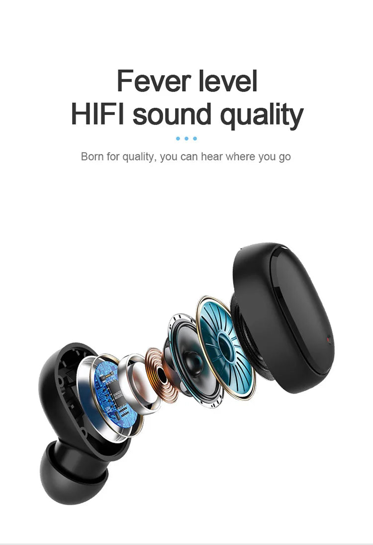 A6S TWS Bluetooth Headphones – Comfortable, Noise-Cancelling Earphones for All Smartphones
