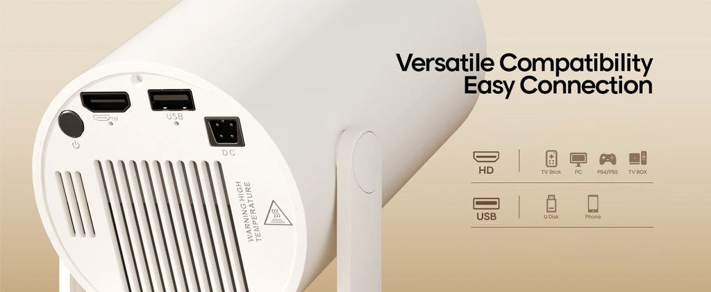 Magcubic HY300 Pro+ Portable 4K Projector – Smart Android 11, 8000 Lumens, WiFi 6, Bluetooth 5.4, HD Theater Experience