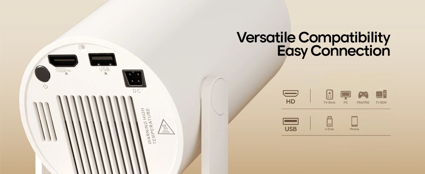 Magcubic HY300 Pro+ Portable 4K Projector – Smart Android 11, 8000 Lumens, WiFi 6, Bluetooth 5.4, HD Theater Experience