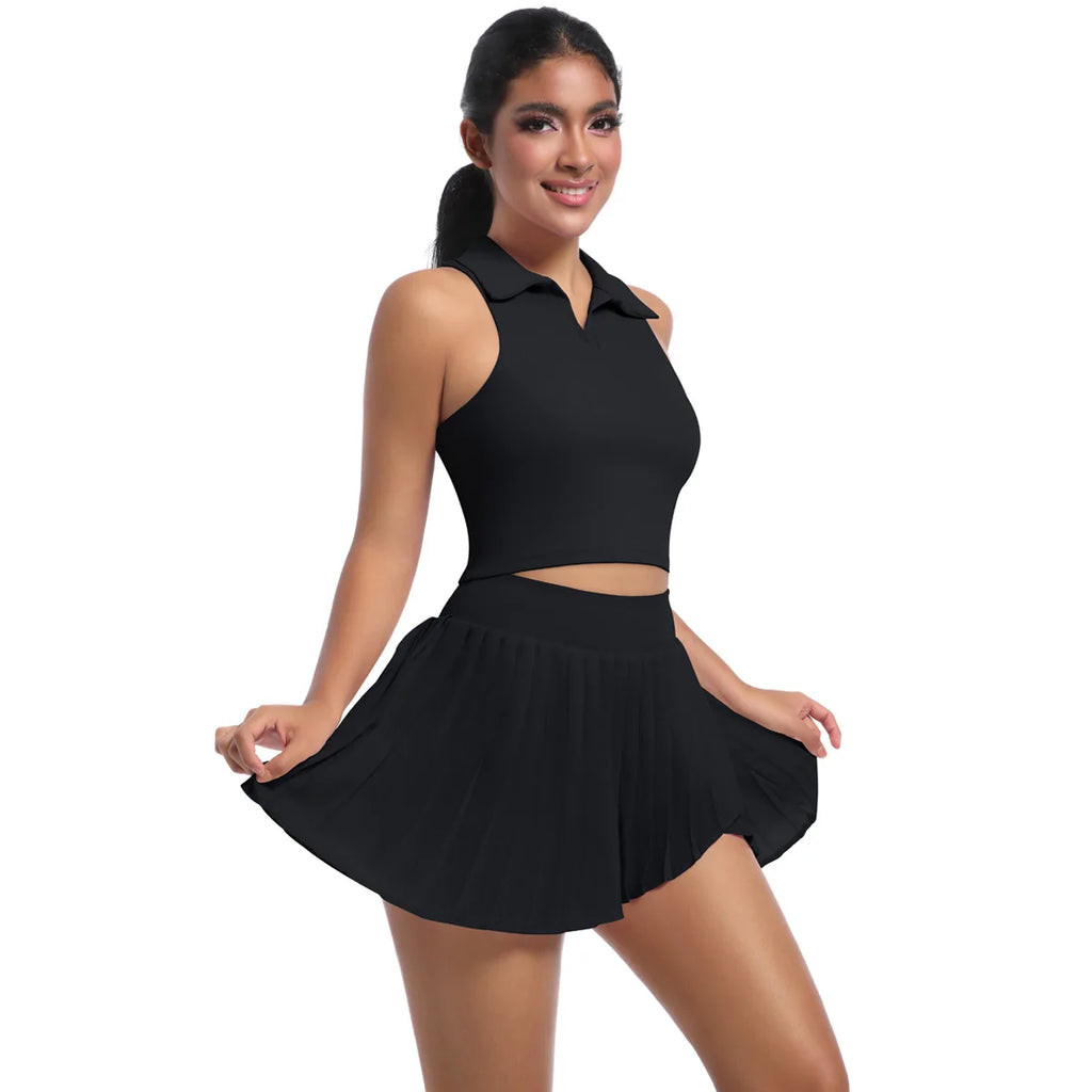 Women's Active Set – Yoga Top and Skirt, Quick-Dry Sports Outfit