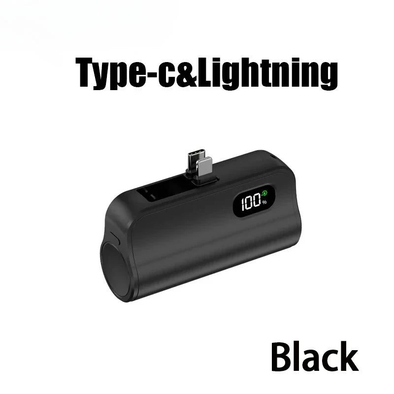 Mini Capsule Power Bank 50000mAh — Compact, Powerful & Wireless Fast Charging