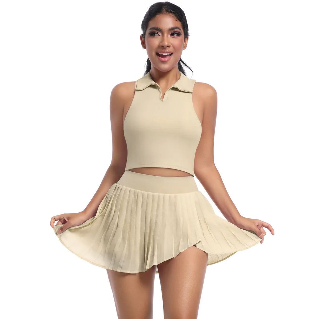 Women's Active Set – Yoga Top and Skirt, Quick-Dry Sports Outfit