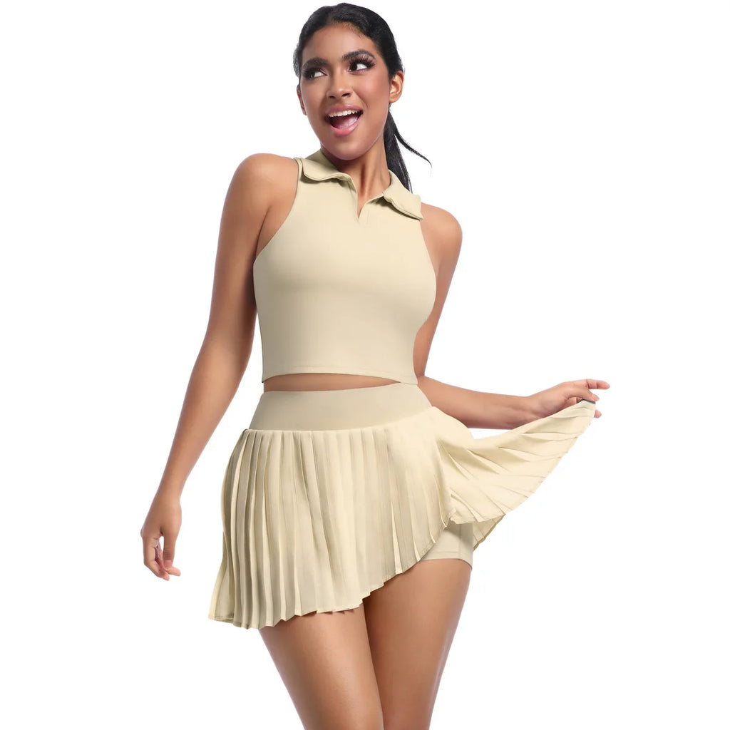 Women's Active Set – Yoga Top and Skirt, Quick-Dry Sports Outfit