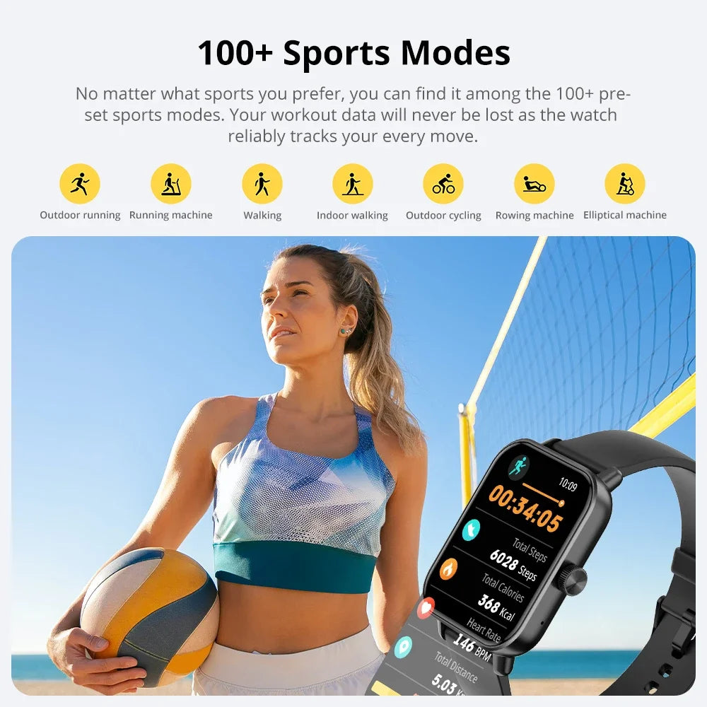COLMI P81 — Technology and style on your wrist take calls, track your health 24/7, and explore over 100 sport modes.Connect via Bluetooth and live the smart life.