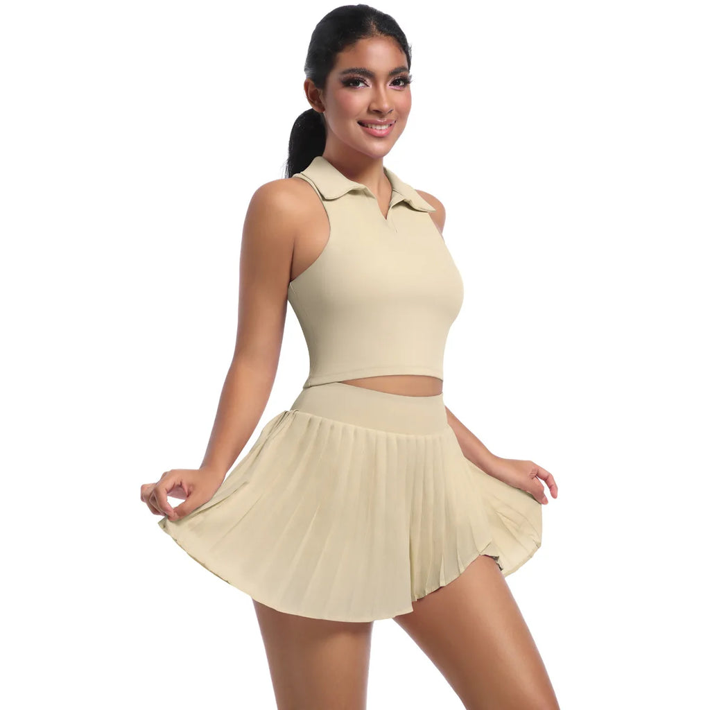 Women's Active Set – Yoga Top and Skirt, Quick-Dry Sports Outfit