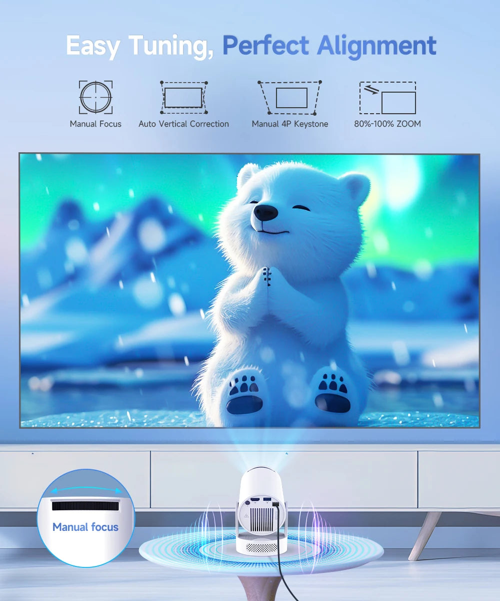 Magcubic HY300 Pro+ Portable 4K Projector – Smart Android 11, 8000 Lumens, WiFi 6, Bluetooth 5.4, HD Theater Experience