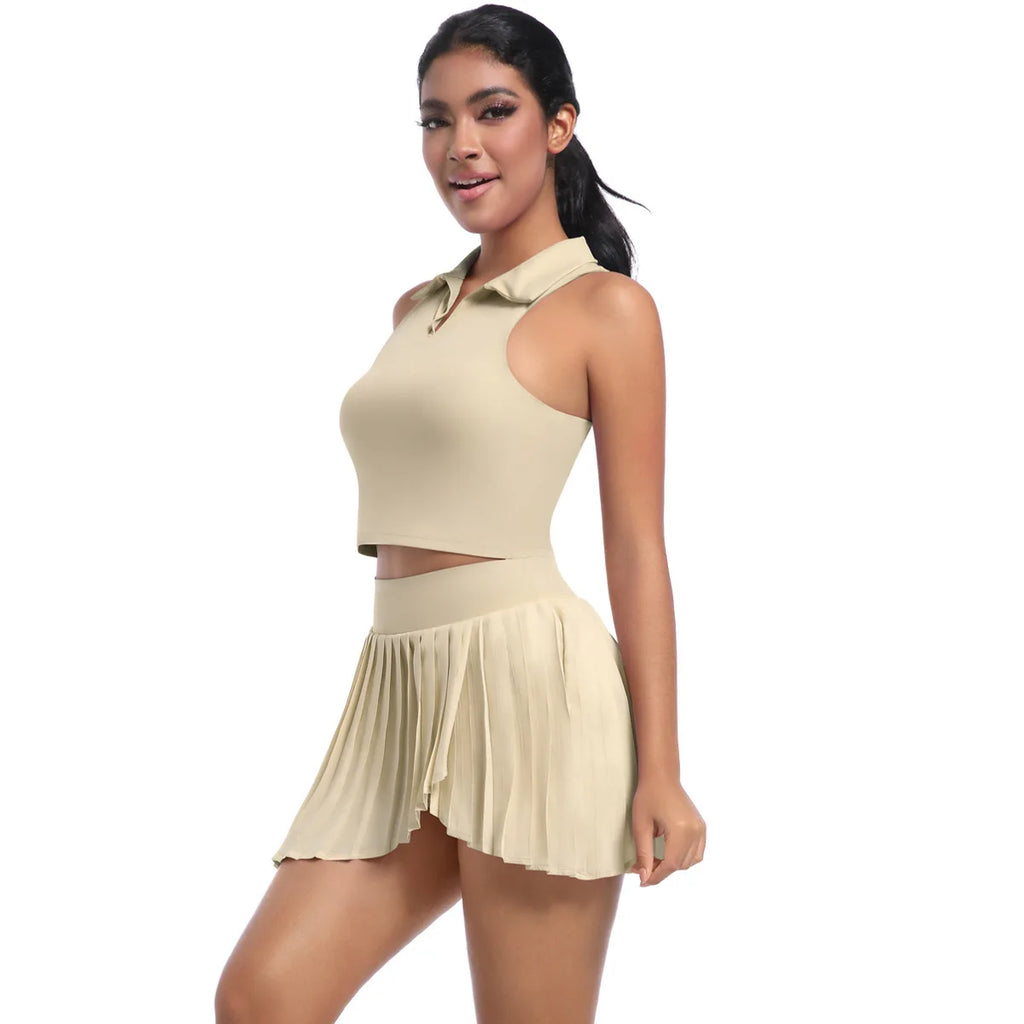 Women's Active Set – Yoga Top and Skirt, Quick-Dry Sports Outfit