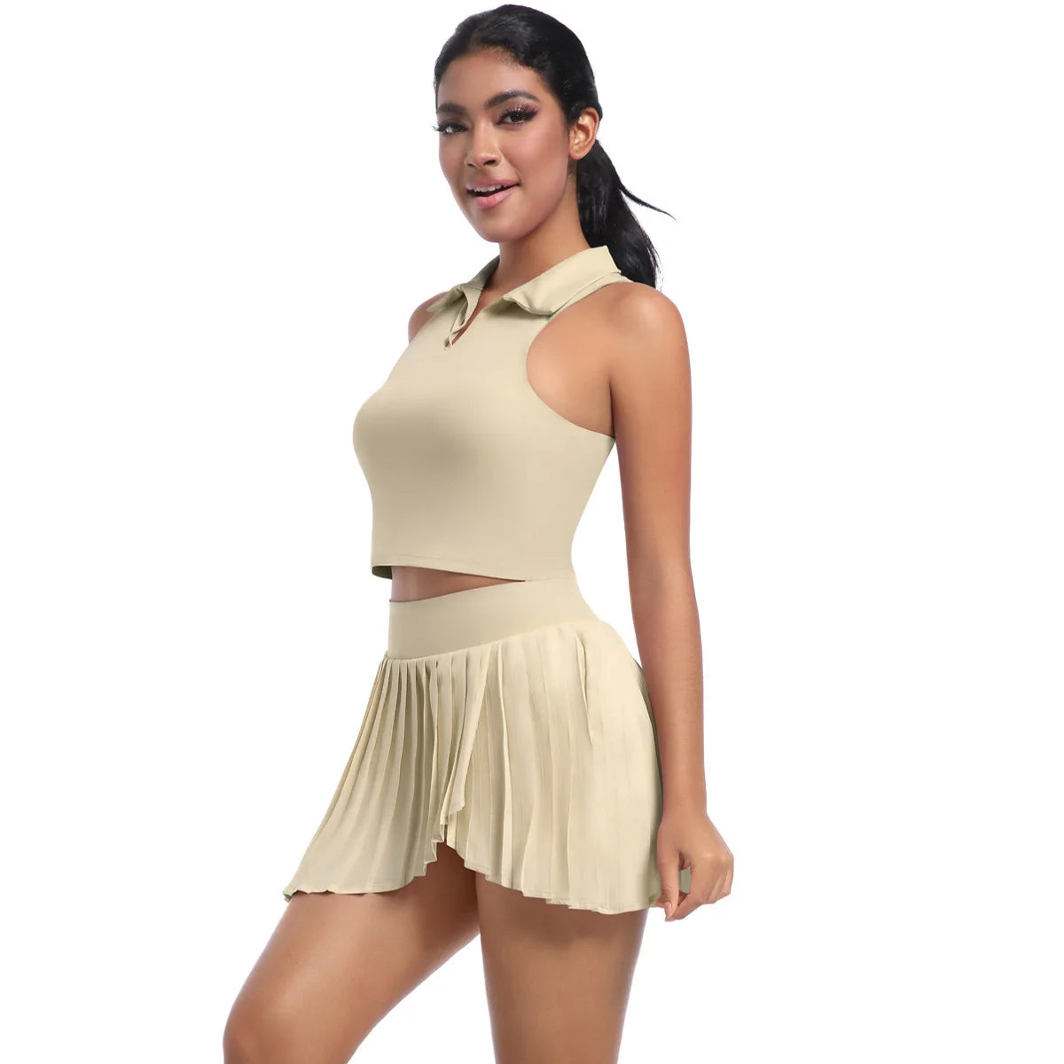 Women's Active Set – Yoga Top and Skirt, Quick-Dry Sports Outfit