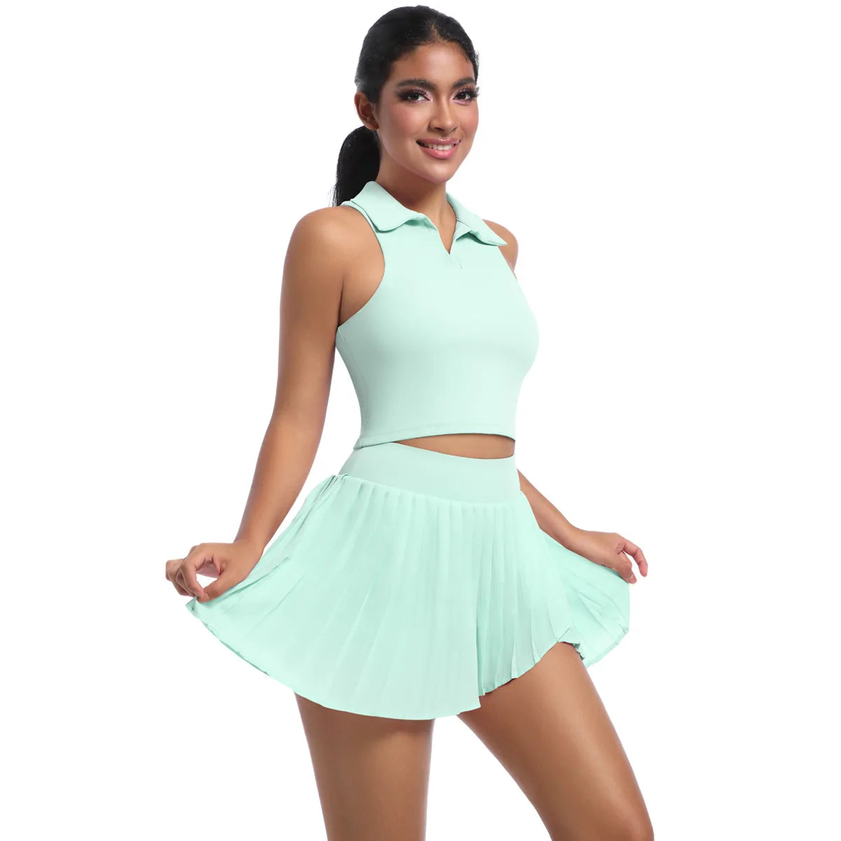 Women's Active Set – Yoga Top and Skirt, Quick-Dry Sports Outfit