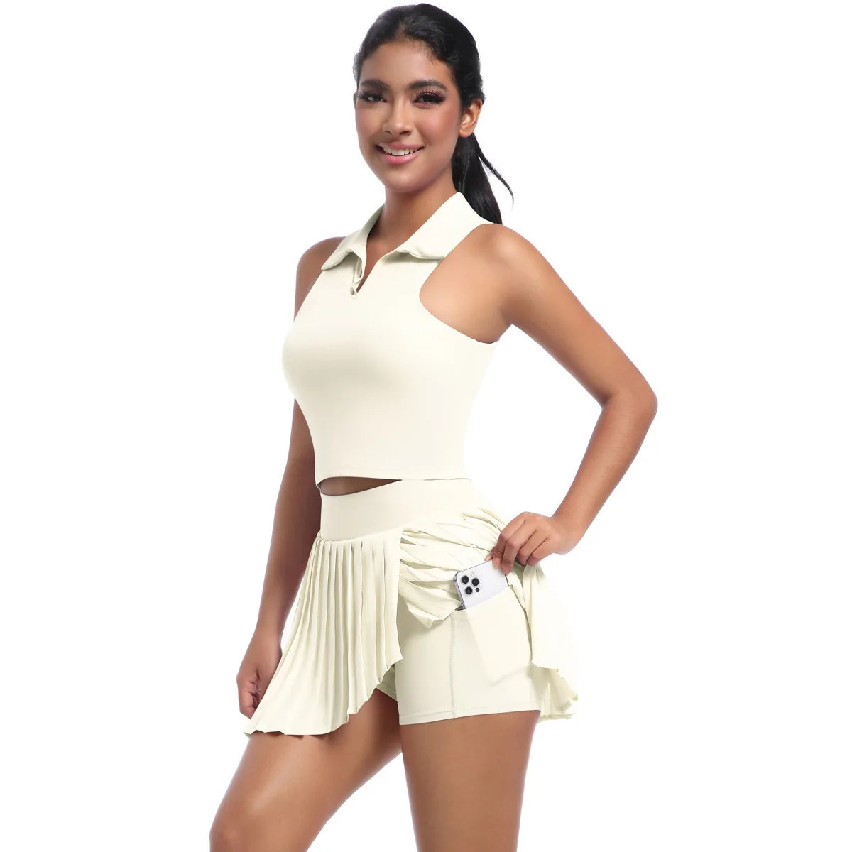 Women's Active Set – Yoga Top and Skirt, Quick-Dry Sports Outfit