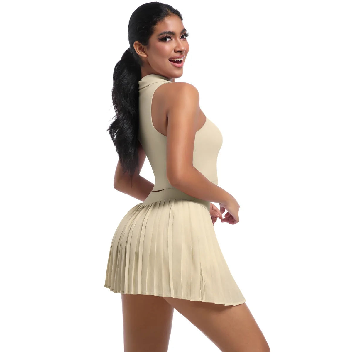 Women's Active Set – Yoga Top and Skirt, Quick-Dry Sports Outfit