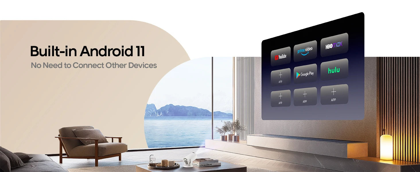 Magcubic HY300 Pro+ Portable 4K Projector – Smart Android 11, 8000 Lumens, WiFi 6, Bluetooth 5.4, HD Theater Experience