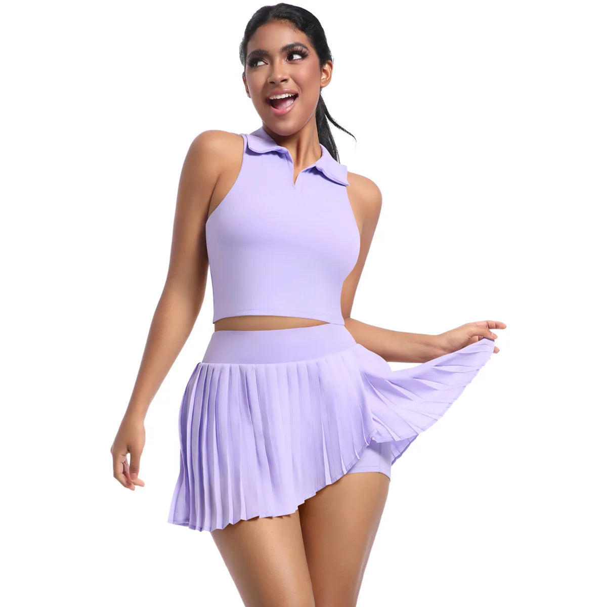 Women's Active Set – Yoga Top and Skirt, Quick-Dry Sports Outfit